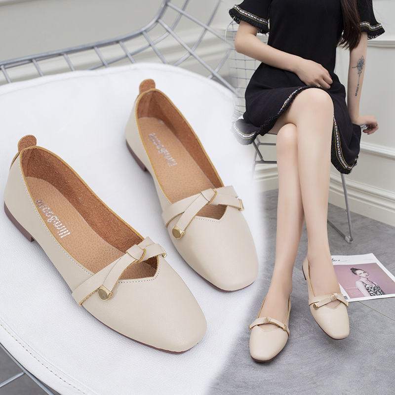 Giày Búp Bê Đế Bằng size 35-43 Plus size Cho Nữ