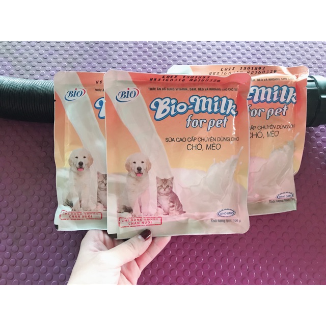 Sữa bột cho chó mèo - Sữa Bio Milk for Pet 100g