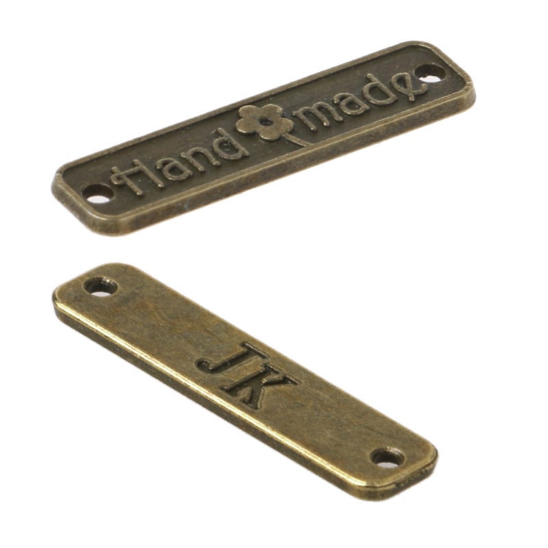 Set 100 Mặt Dây Chuyền Kim Loại 2 Lỗ Làm Trang Sức Thủ Công