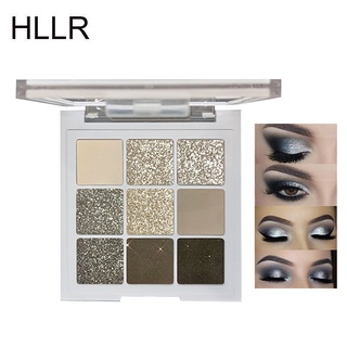 Bảng Phấn Mắt 9 Màu Khói Tông Lì Và Nhũ Kim Tuyến