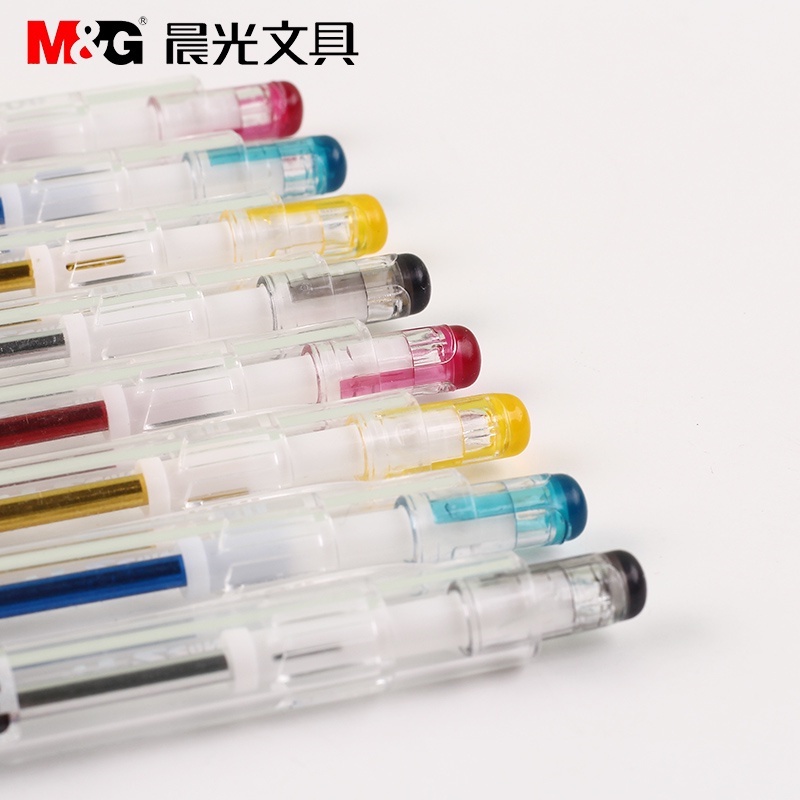 Bút Chì Bấm Bằng Nhựa Trong Suốt Ngòi 0.7mm Họa Tiết Dễ Thương