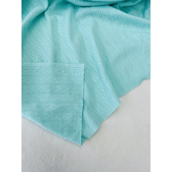 Vải thun cotton trần 2 lớp màu pastel
