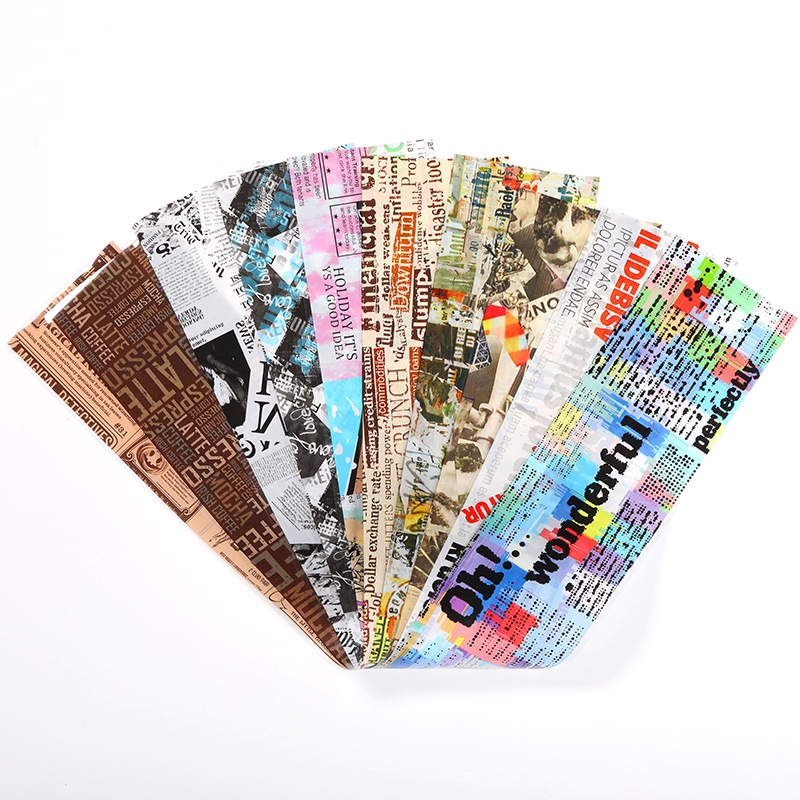 [Hàng mới về] Bộ giấy dán trang trí móng tay hình chữ retro