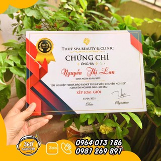 Khung bằng khen ngành làm đẹp fomex a4