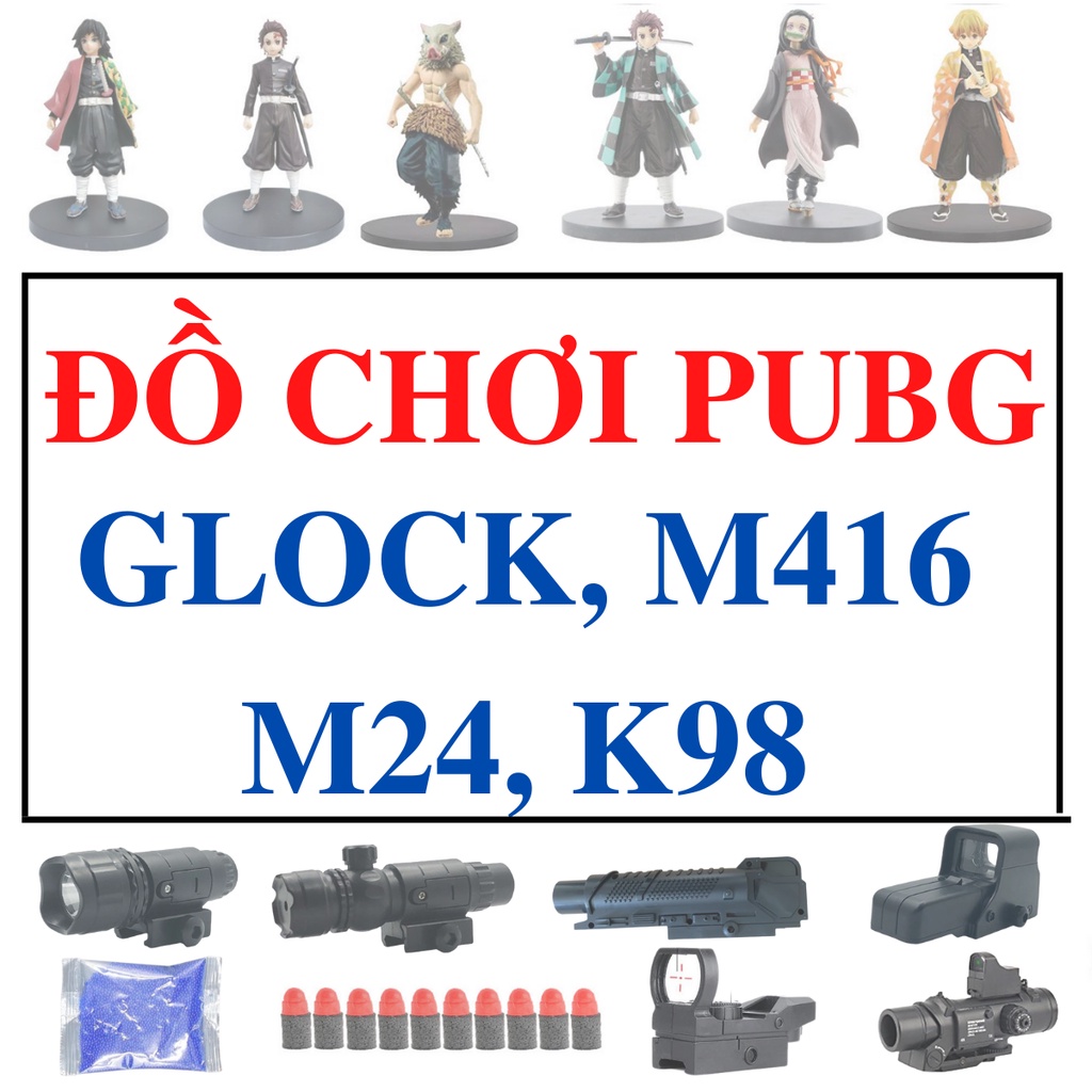 Đồ chơi cho bé trẻ em nerf giá rẻ cao cấp chất lượng chơi game pubg kèm phụ kiện nerft m416 glock k98 anime văng shell