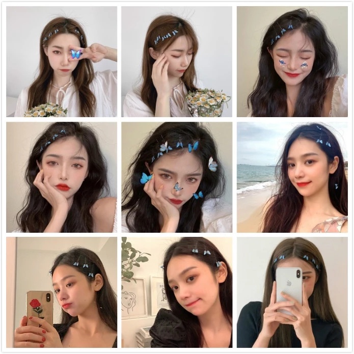 1 Kẹp Tóc Hình Bướm 3d Cho Nữ