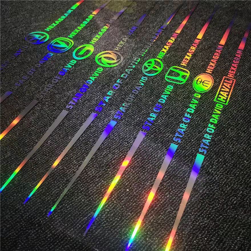 Miếng Dán Trang Trí Xe Hơi Hình logo Màu laser Phản Quang Độc Đáo