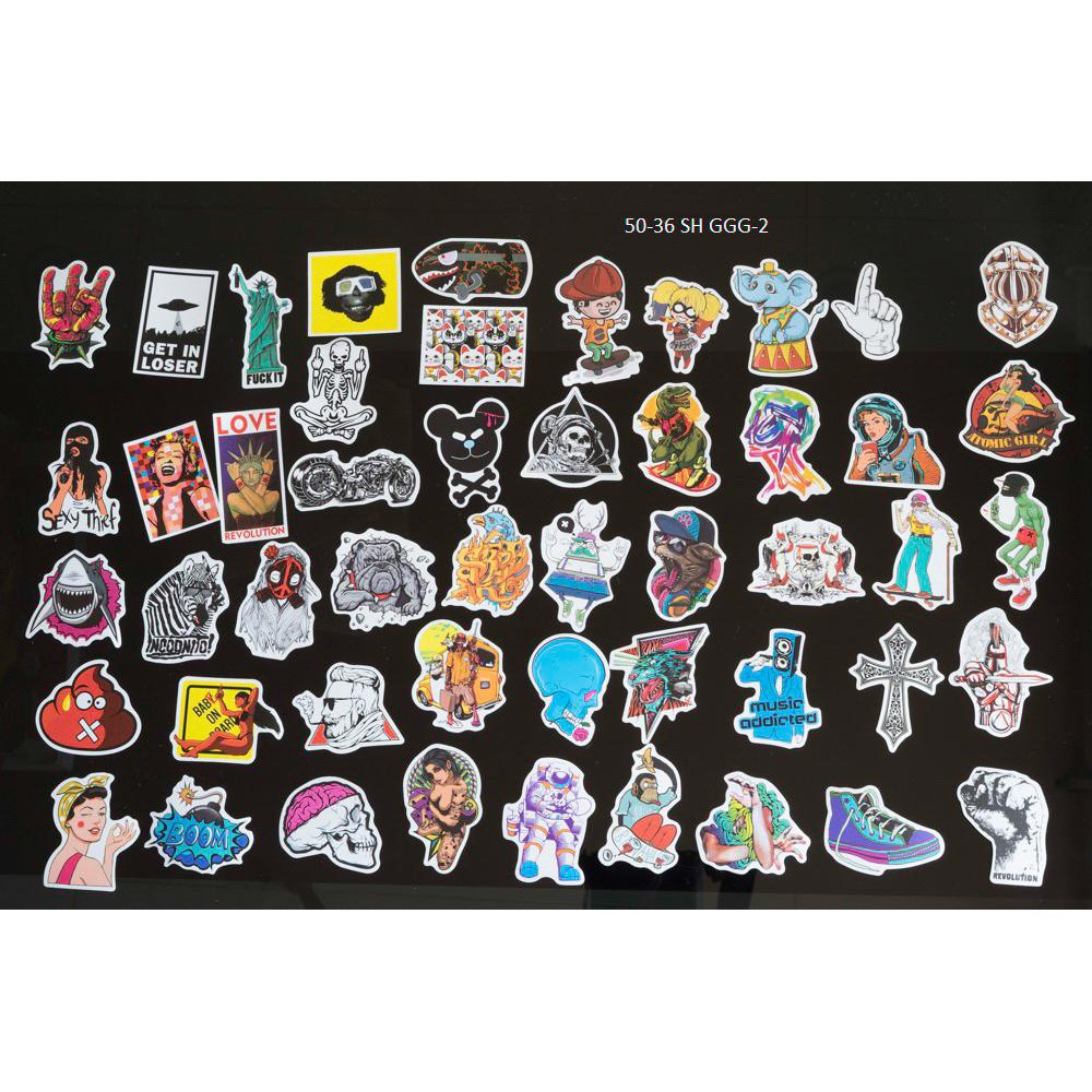 [Quà Tặng] 5 miếng stickers ngẫu nhiên trang trí vali du lịch, laptop, mũ bảo hiểm, đàn guitar, ukelele, macbook,…