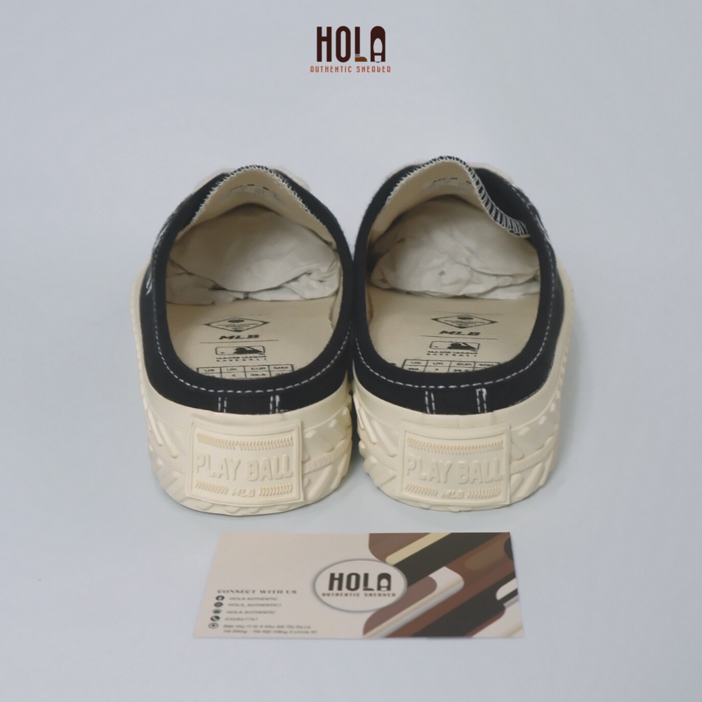 Giày MLB Mule playback black đạp gót dễ đi hàng chính hãng new 100%, check ra fake hoàn tiền x3