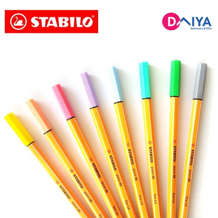 [Bán lẻ] Bút Fineliner Stabilo Point 88 0.4mm - màu Neon/ Pastel (P2)