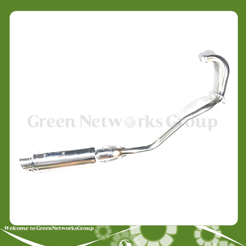 Pô Leovince bạc + cổ pô Exciter 150 Greennetworks