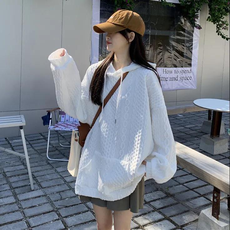 Áo Hoodie Tay Dài Dáng Rộng Thời Trang Hàn Quốc 2022