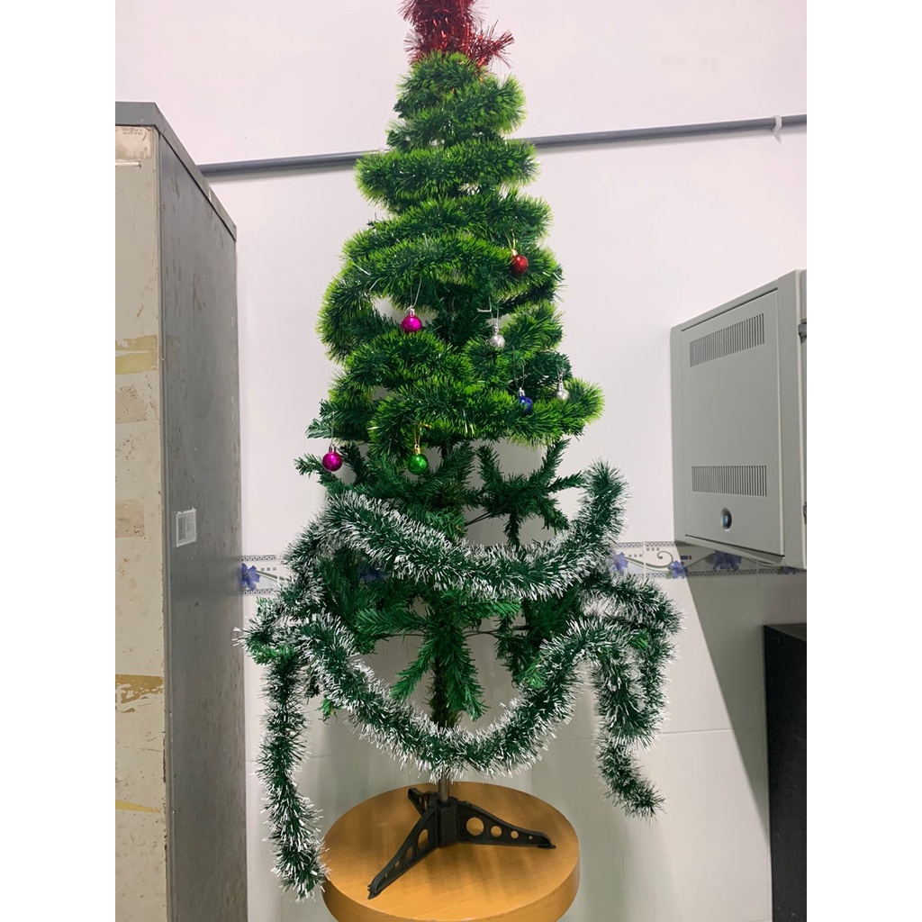 Sợi Dây Kim Tuyến Đuôi Chồn Xanh Trang Trí Noel Giáng Sinh, Sự Kiện, Trang Trí Tết
