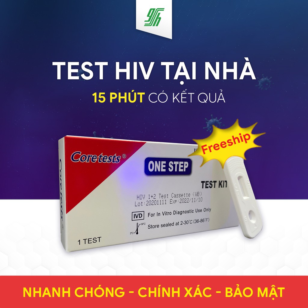 [TEST NHANH 14 NGÀY]Que test HIV tại nhà Core Test Nhập Khẩu Chính Hãng 100% Tại Singapore, bảo mật, chính xác