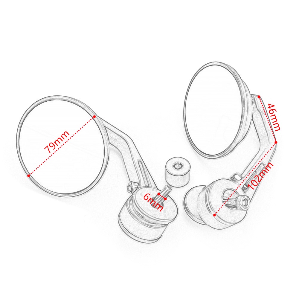 Gương Chiếu Hậu Tròn Cho Husqvarna Svartpilen Vitpilen 401 250 2018-2022