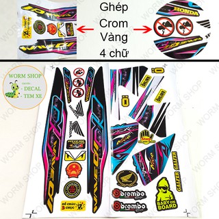 Tem rời wave alpha 100 & 50cc nhiều lựa chọn màu sắc - tem 3 lớp chống phai màu