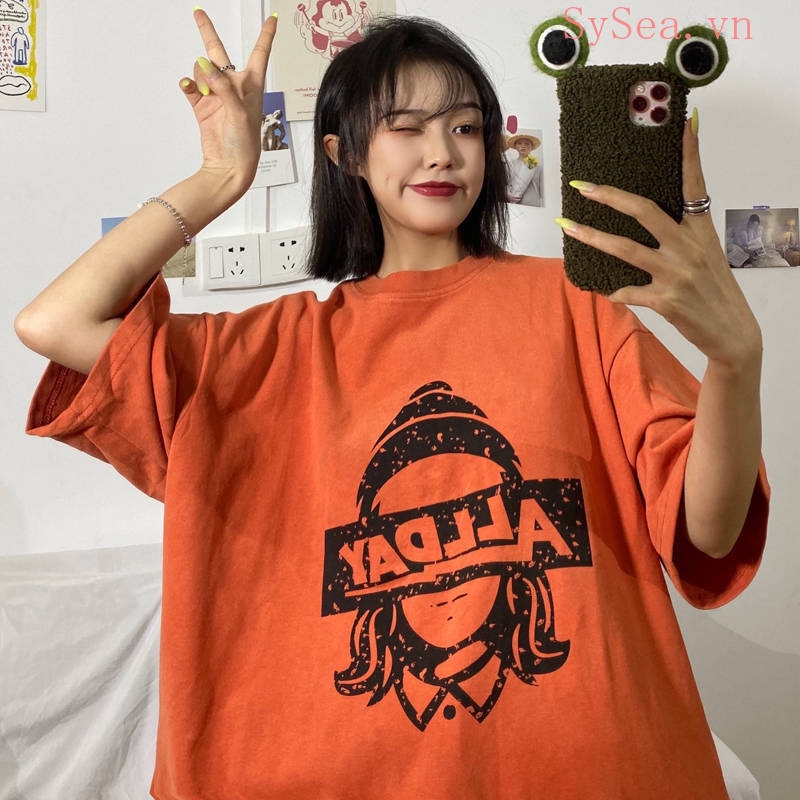 Áo Thun Tay Ngắn Dáng Rộng Phong Cách Hàn Quốc Trẻ Trung Cho Nữ áo thun trơn tay cộc