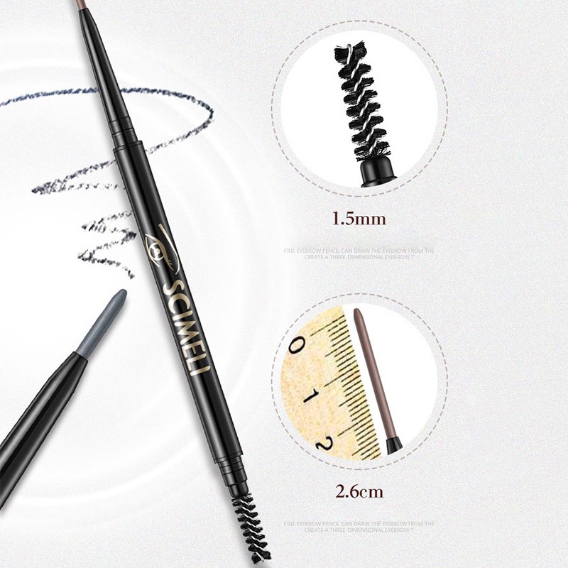 [Hàng mới về] Bút chì vẽ lông mày 2 đầu lâu trôi chống thấm màu đen/nâu/xám | BigBuy360 - bigbuy360.vn
