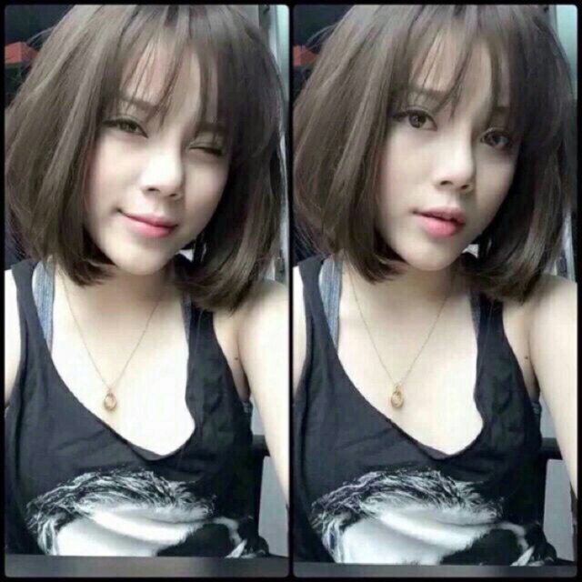 Hình thật-tóc giả cúp vic cao cấp-tăng lưới chùm tóc