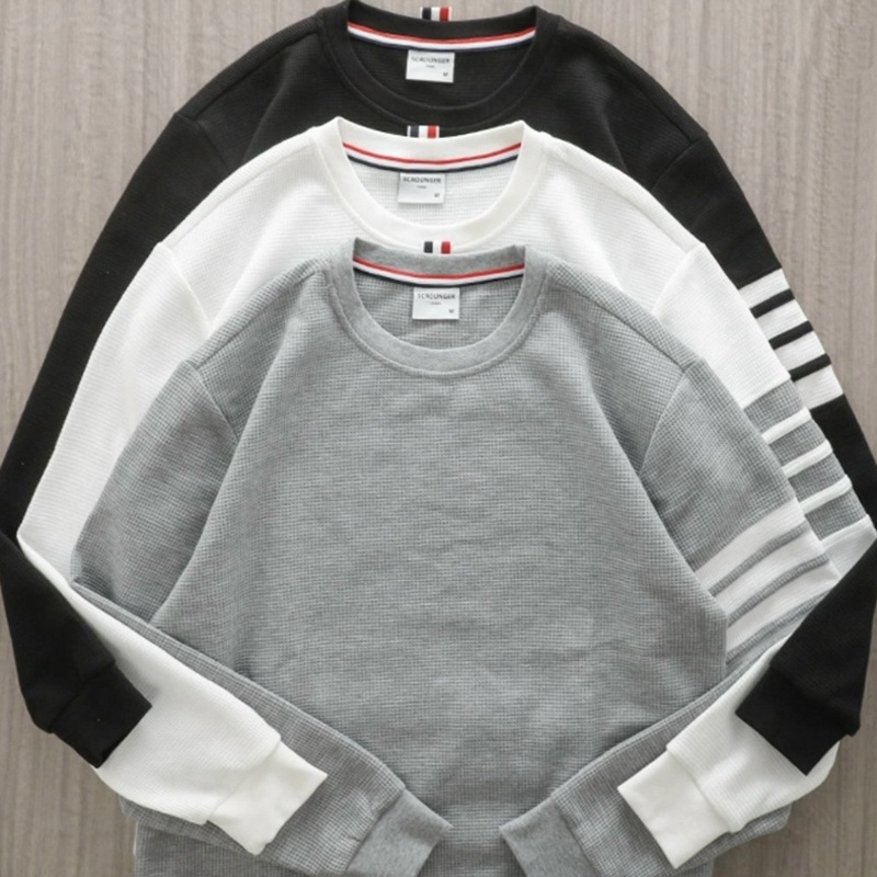 Áo Sweater tổ ong dài tay FKZ Unisex thu đông nam nữ phối sọc tay form rộng Local Brand