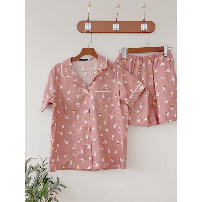 Bộ Pijama bộ đồ ngủ bộ mặc nhà chất thô cao cấp [ ảnh thật tự chụp]