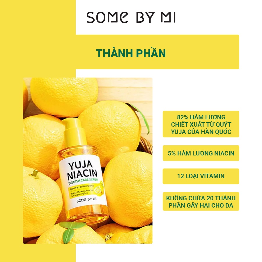 Tinh Chất Dưỡng Trắng Chiết Xuất Quả Thanh Yên SomeByMi Yuja Niacin 30 Days Blemish Care 50ml