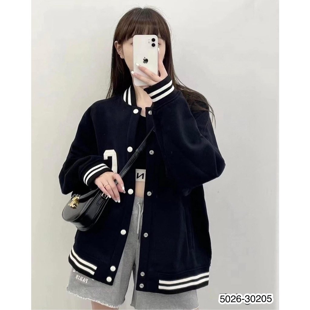 Áo Bomber Chữ Thêu Chất Nỉ Dày Dặn Cho Nam - Áo Nỉ Bomber Chữ Thêu Cao Cấp