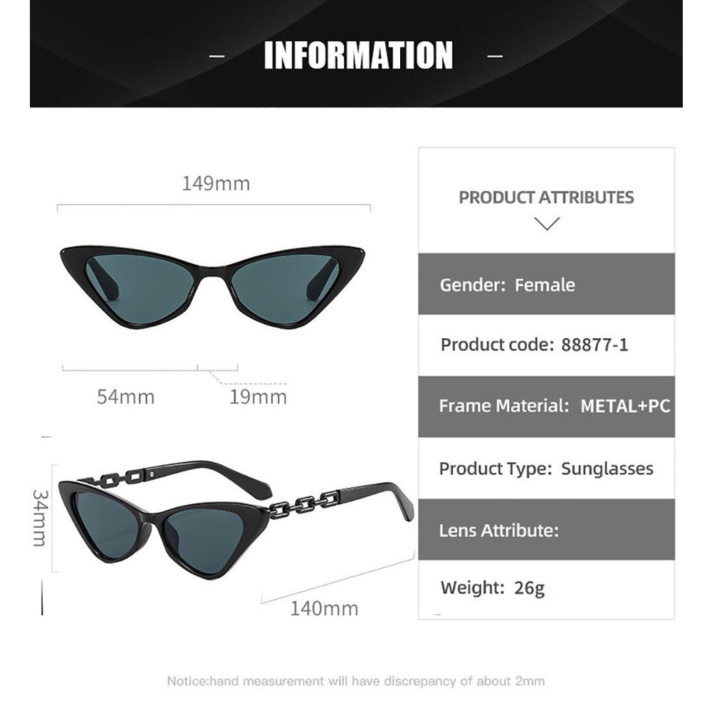 Kính Chống Bức Xạ WMES15H Gọng Kim Loại Phối Dây Xích Kim Loại Phong Cách Hàn Quốc Cổ Điển Thời Trang Cho Nam Và Nữ