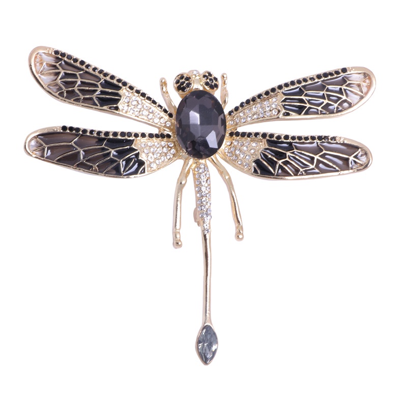 Ghim Cài Áo Hình Chuồn Chuồn Đính Đá Pha Lê Thời Trang