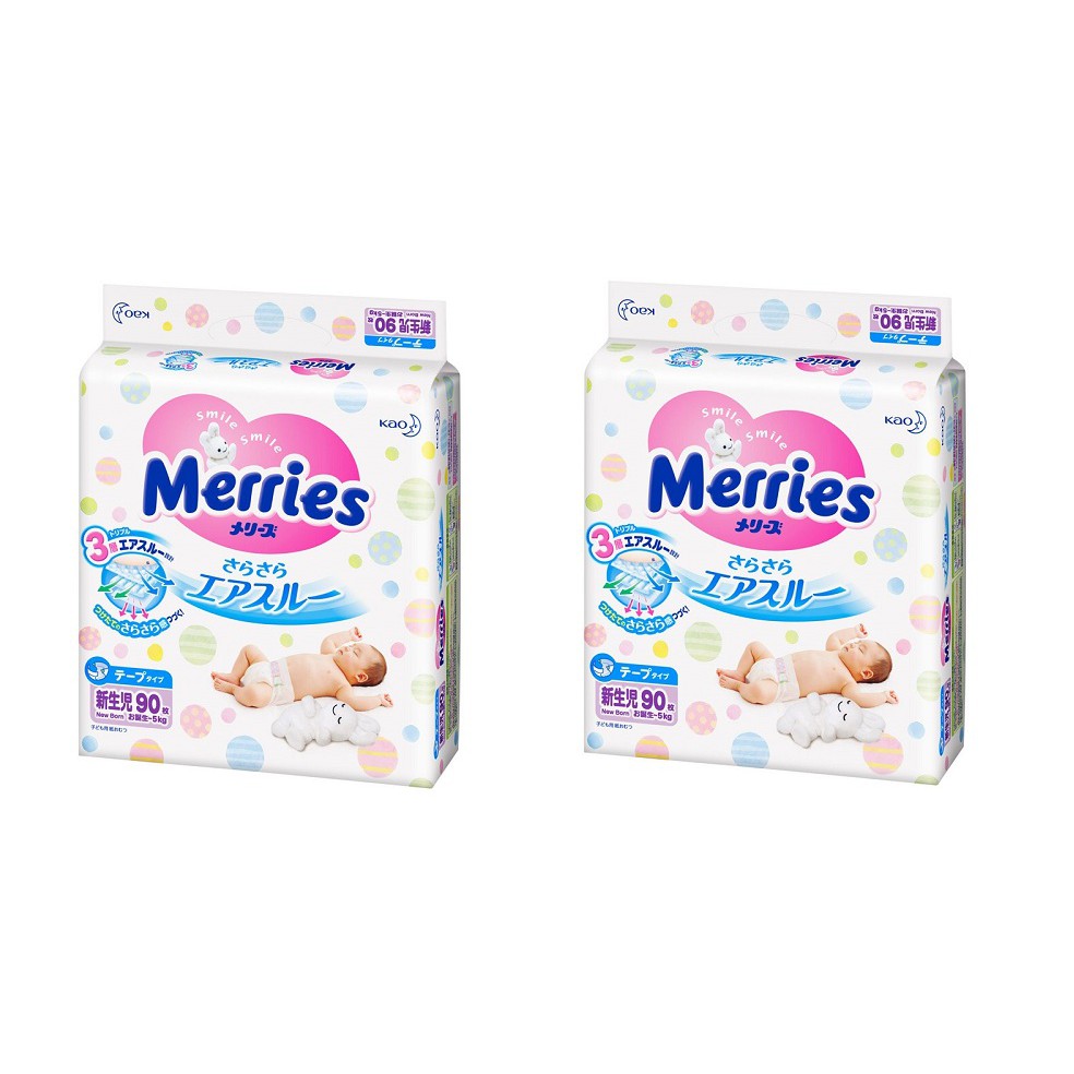 Bỉm dán Merries Newborn90 Nhật Bản (dưới 5kg)