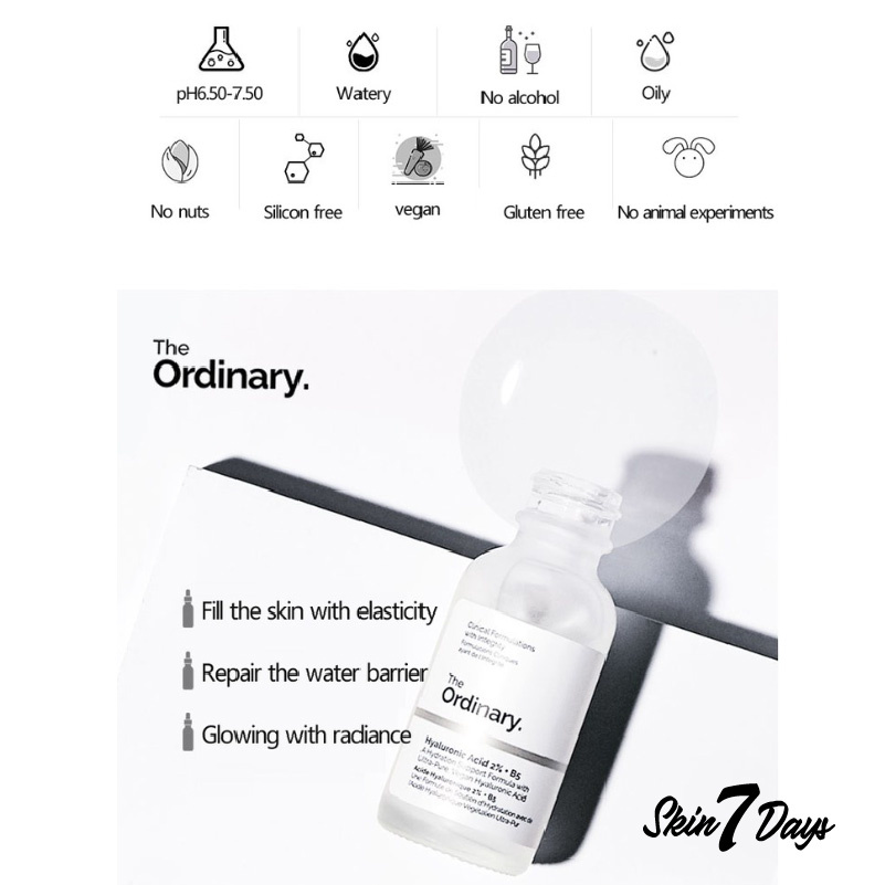 Tinh Chất Cấp Nước Tinh Chất The Ordinary Hyaluronic Acid 2% + B5 Serum 30ml