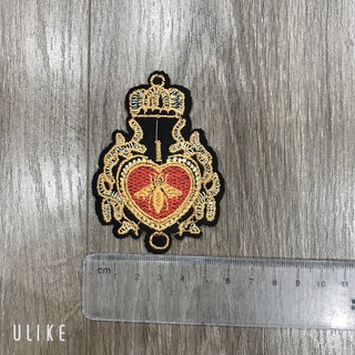 Sticker , logo thêu hình trái tim ủi nhiệt
