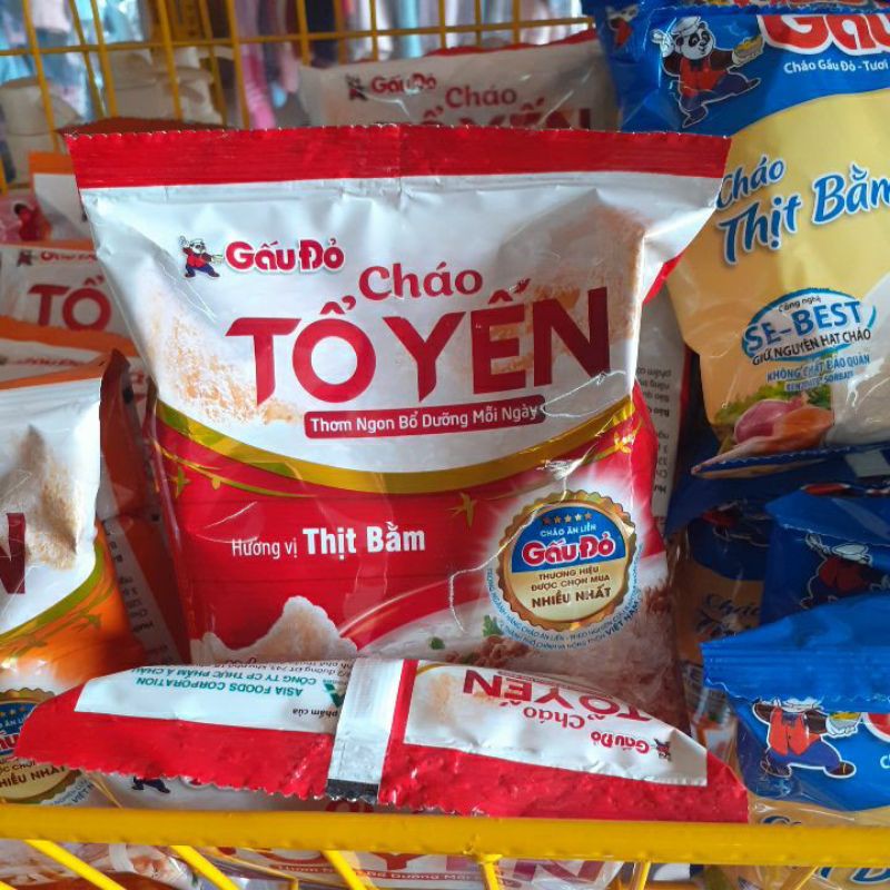 cháo gấu đỏ tổ yến thịt bằm ( gói 50g )