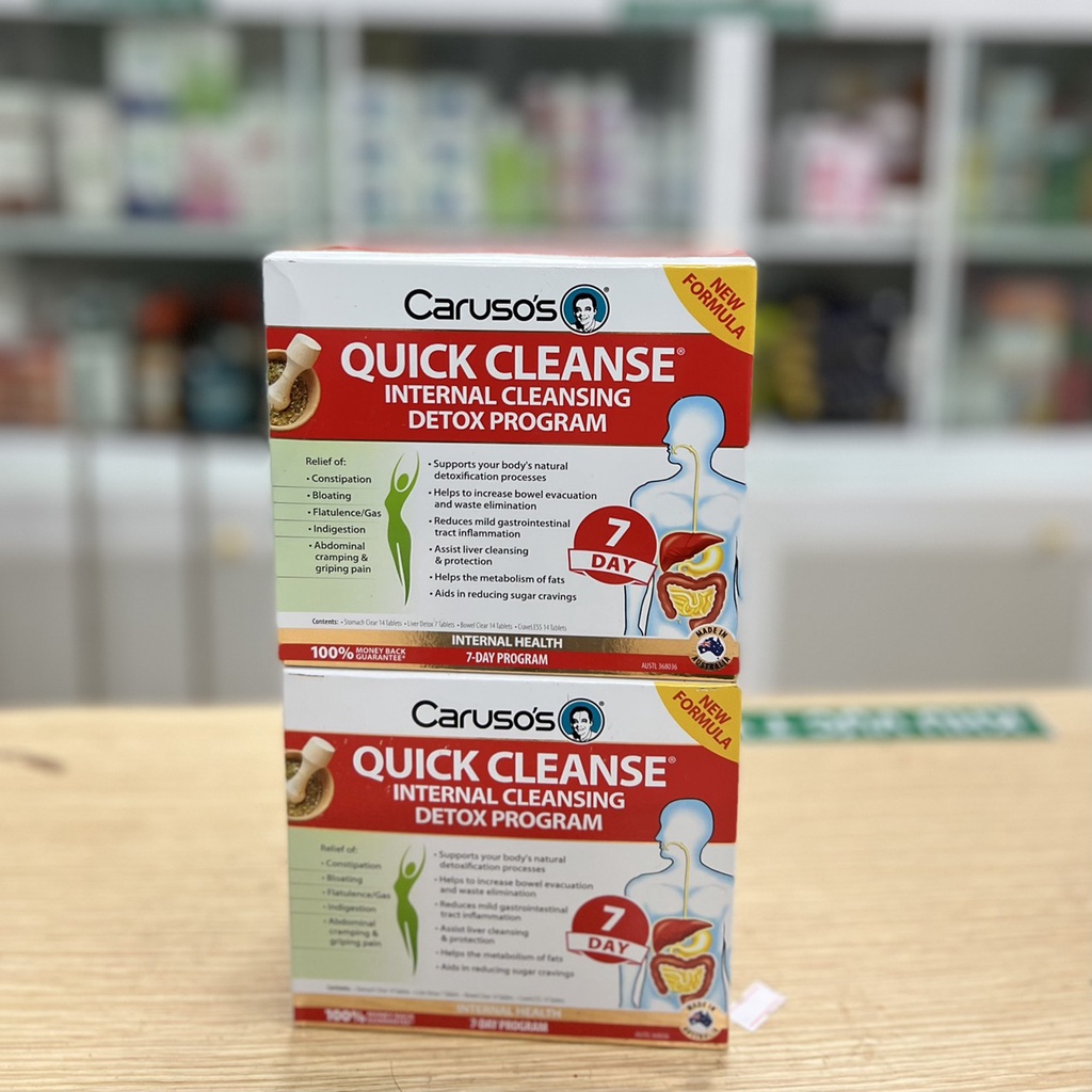 Liệu trình thải độc nội tạng 7 ngày của Úc, Caruso's Quick Cleanse Internal Cleansing Detox 7-day
