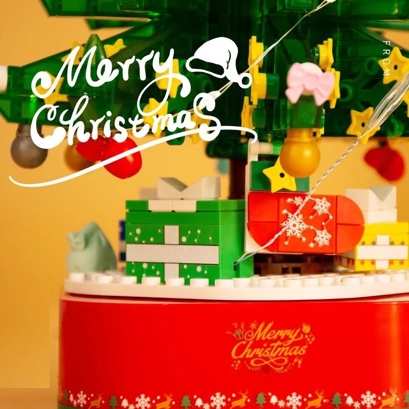 （CÓ SẴN）Đồ chơi lắp ráp mô hinh Merry Christmas SD 601097 trang trí cây thông noel có đèn led và cục phát nhạc mẫu mới