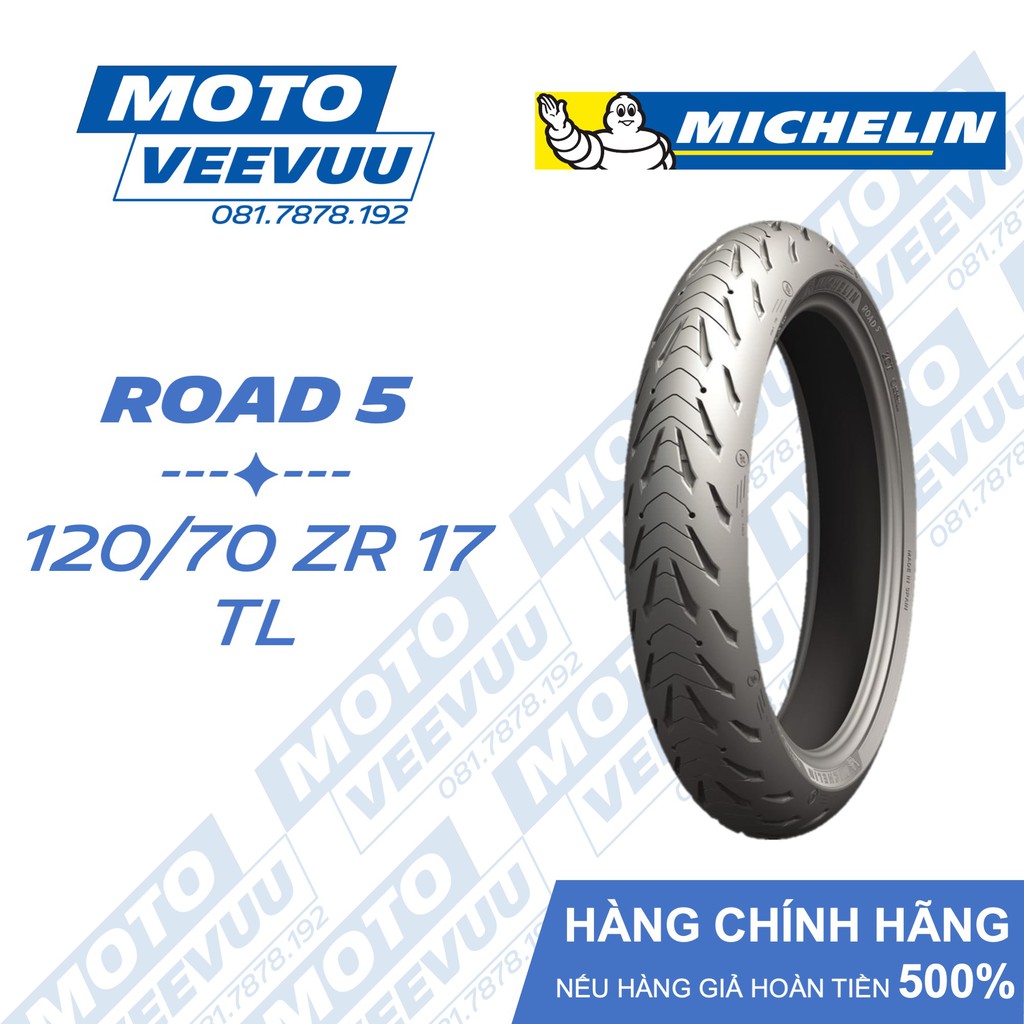 Vỏ lốp xe máy Michelin 120/70ZR17 TL ROAD 5 ( 120/70-17 )