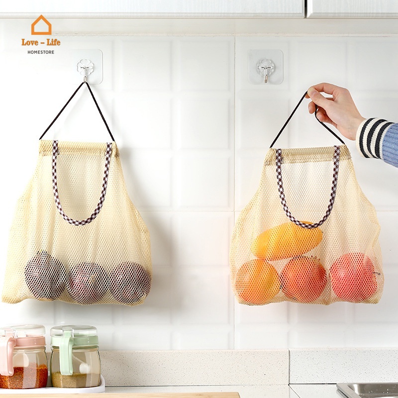 Túi đựng rau củ quả treo tường tái sử dụng được