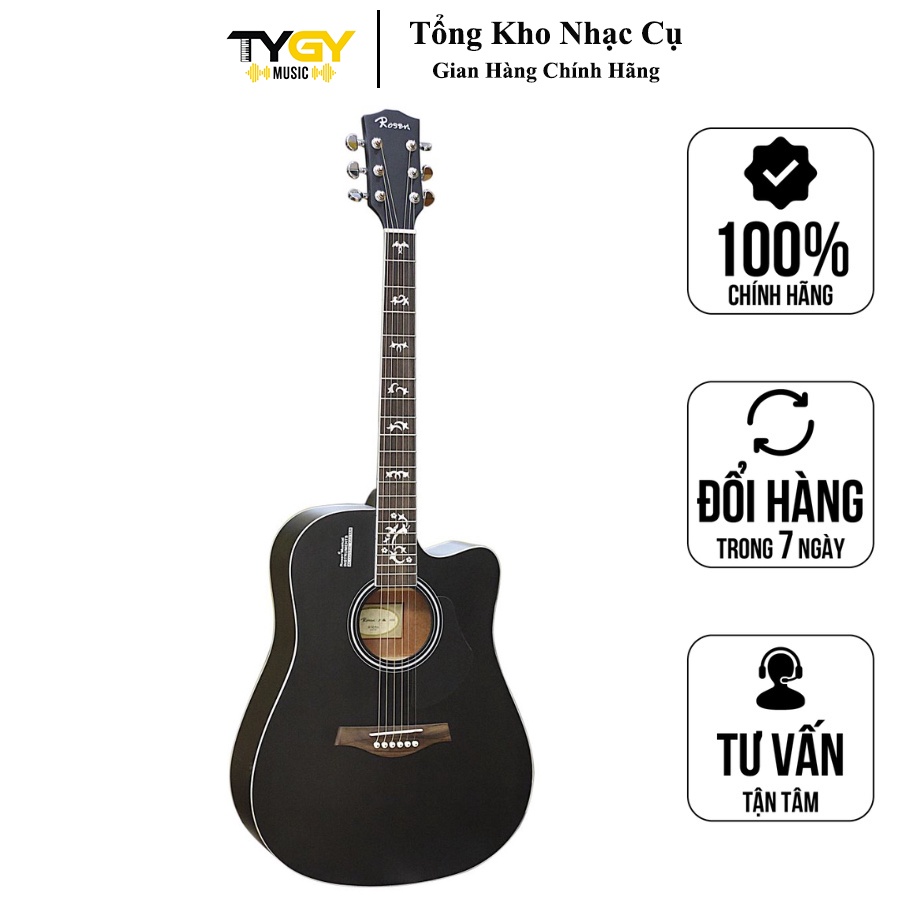 Đàn Guitar Acoustic Rosen G12 Pro Chính Hãng Tặng Kèm Bao Đàn Capo Pick