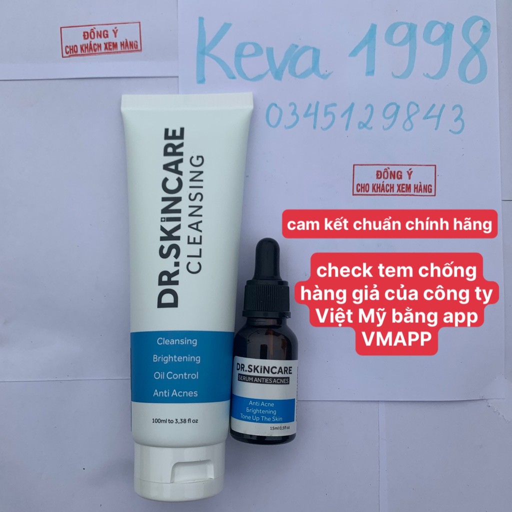 (check mã điện tử-chính hãng 100%) Combo xóa mụn tận gốc dr . Skincare