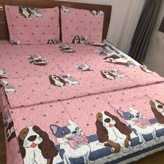 Ga gối phủ chần bông cotton Poly,ga gối cưới!