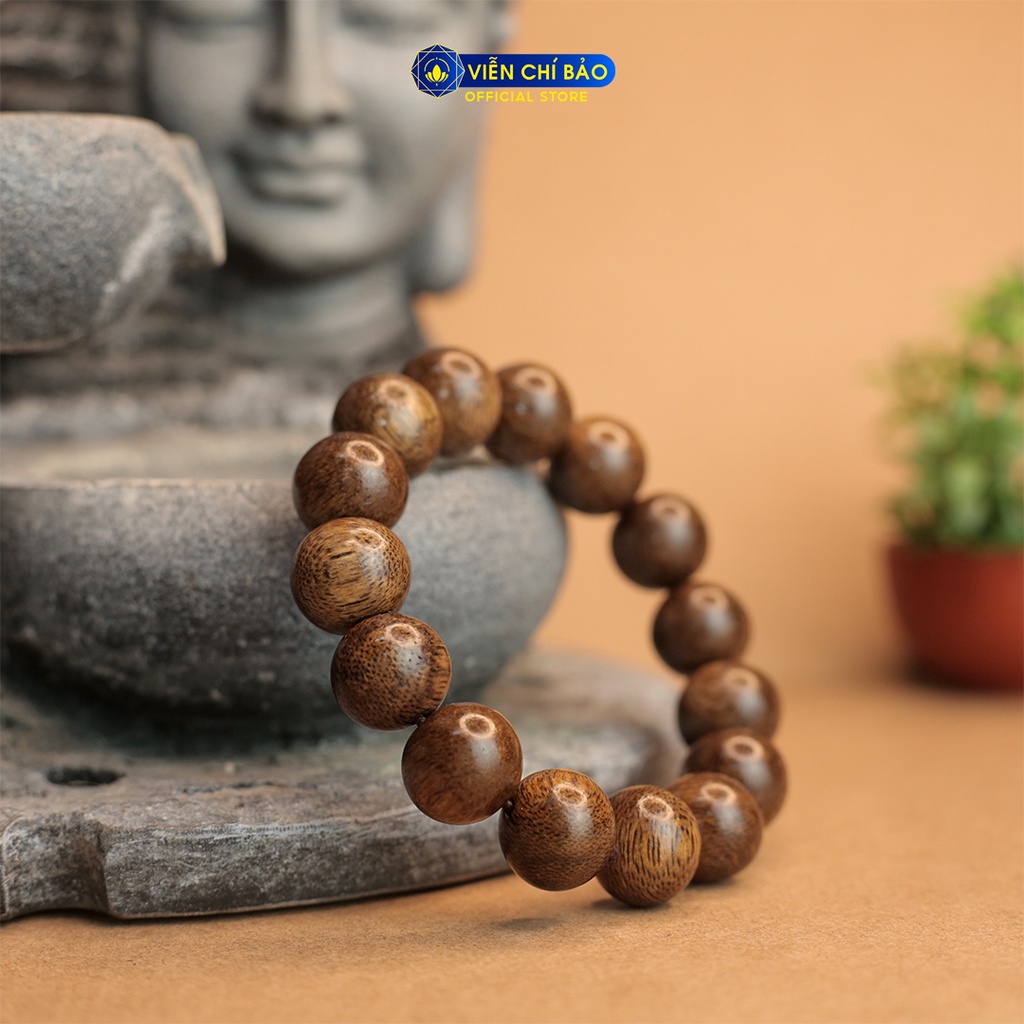 Vòng tay trầm hương tốc tròn nhiều kích cỡ thời trang phụ kiện trang sức Viễn Chí Bảo V000815