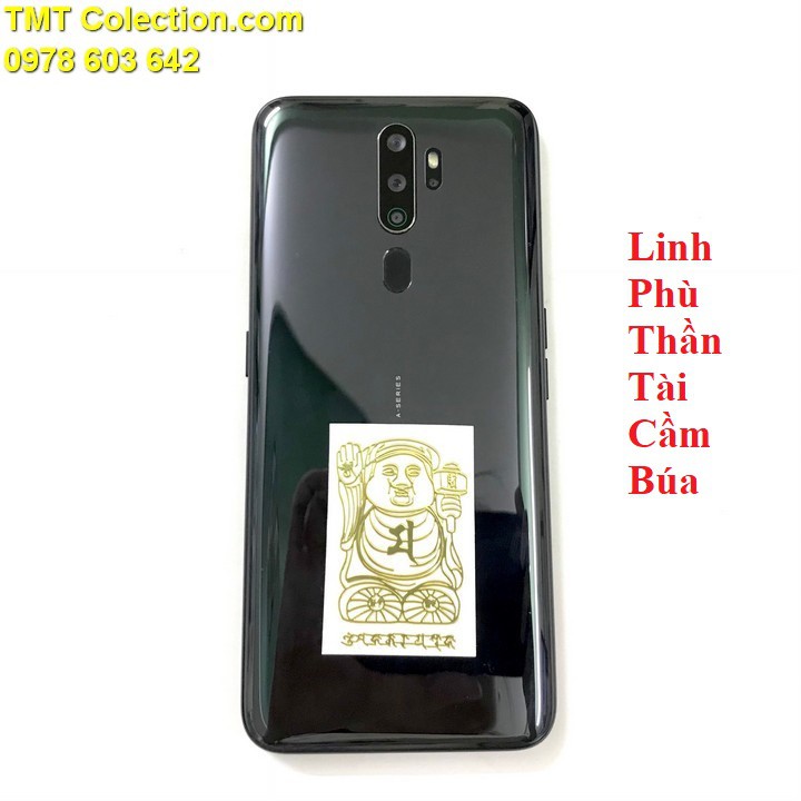 Linh Phù Thần Tài Cầm Búa; dán điện thoại, laptop, xe máy, xe hơi, bàn thờ ông địa hay vị trí làm việc- SP005356