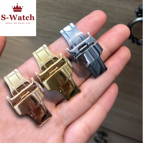 Khoá bướm đồng hồ màu bạc, vàng, vàng hồng - KHOÁ INOX KHÔNG GỈ - KHÔNG PHAI MÀU - BH 1 NĂM