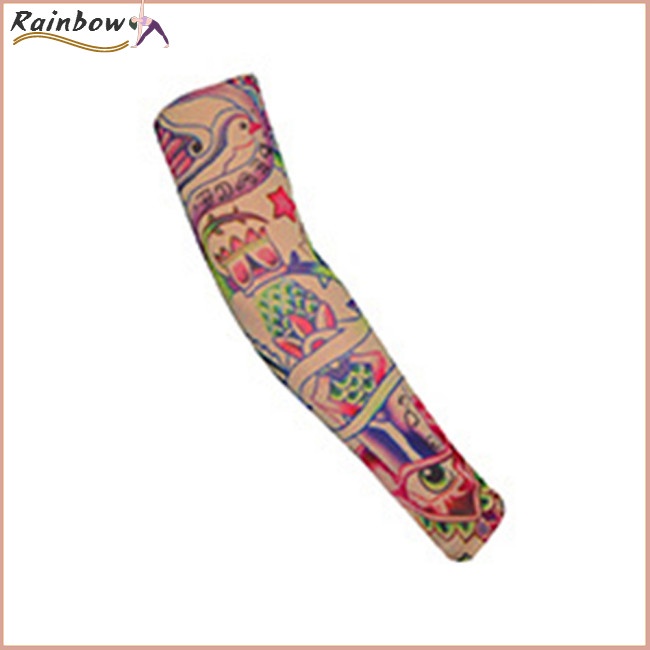 Vỏ Bọc Cánh Tay Chống Nắng UV Thoáng Khí Họa Tiết Hình Xăm Dùng Khi Đi Xe Đạp Ngoài Trời