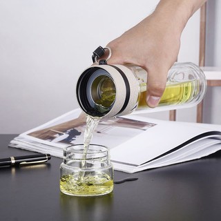 Bình thủy tinh 2 lớp có lọc trà 500ml,,,