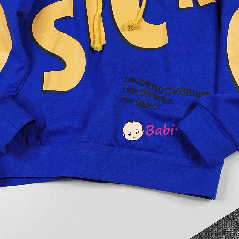 Áo Hoodies dài tay in chữ cho bé trai, Áo Hoodies thu đông cotton cao cấp thời trang Hàn Quốc từ size đại 20kg-52kg