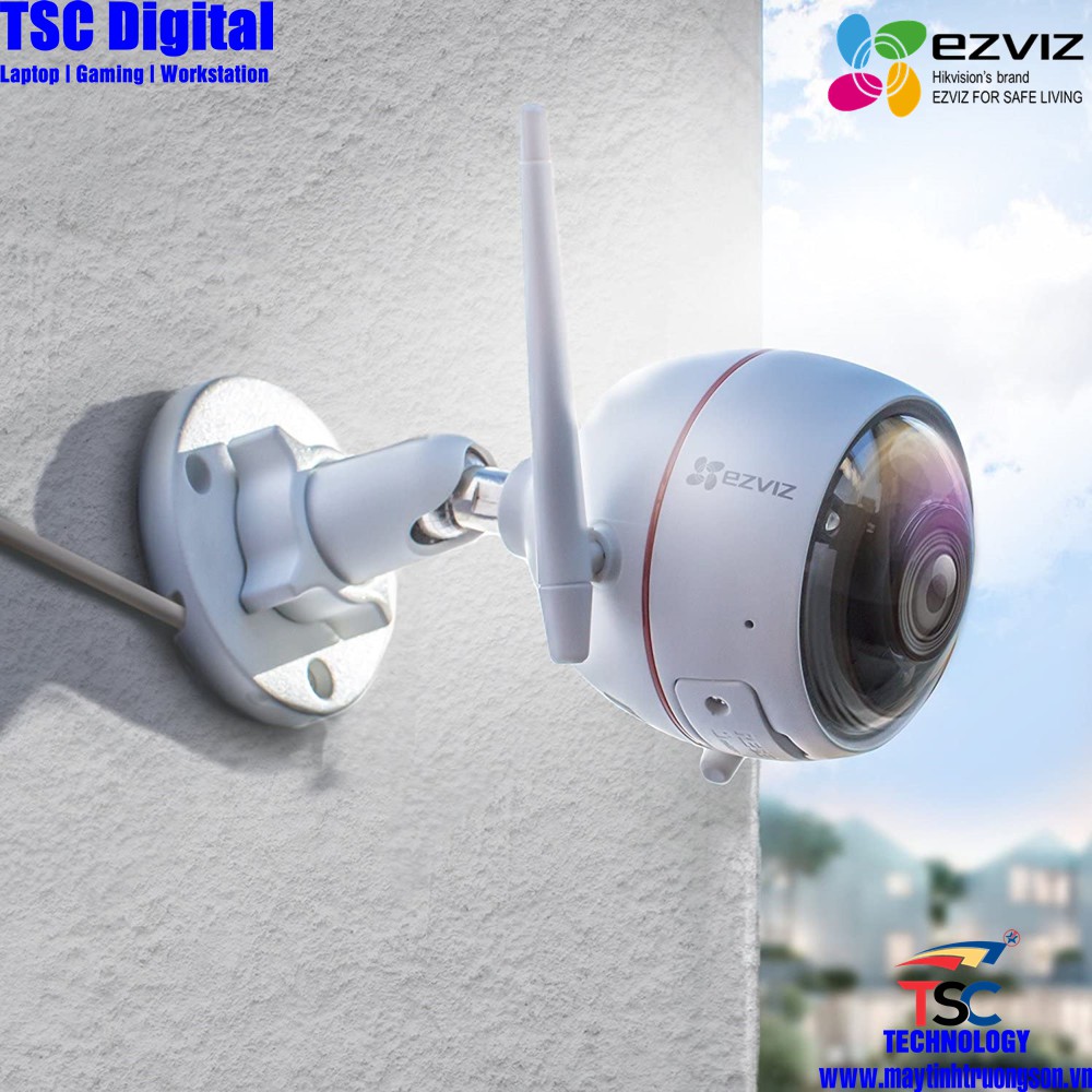 Camera EZVIZ CS-CV310 C3WN 2.0M Ful HD 1080P Kèm Thẻ Lưu Trữ 128Gb | Camera IP66 Ngoài Trời Chịu Mưa Nắng