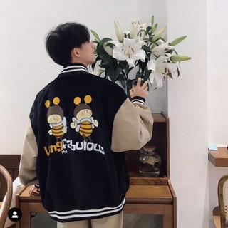 Áo Khoác Bomber Chất Nhung Unisex
