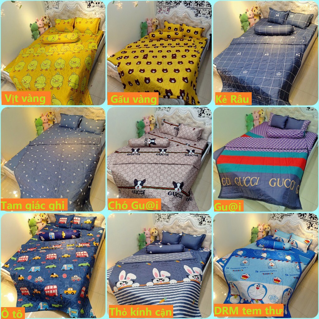Thanh lí gấp bộ ga gối polly 1m6 1m8 ⚡️1 drap + 2 áo gối mới 2023