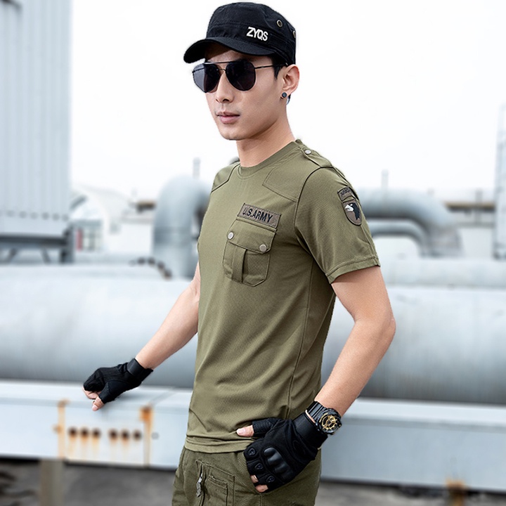 Áo thun nam lính mỹ ngầu - Vải cotton 90 % - Thấm mồ hôi [ Hàng loại 1]